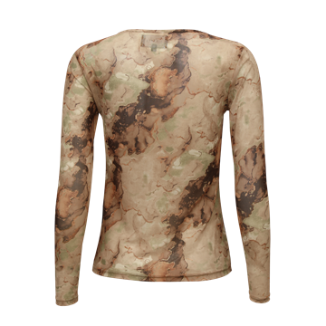 Liberté - Mesh Ls Tshirt - Brown Gold Marble